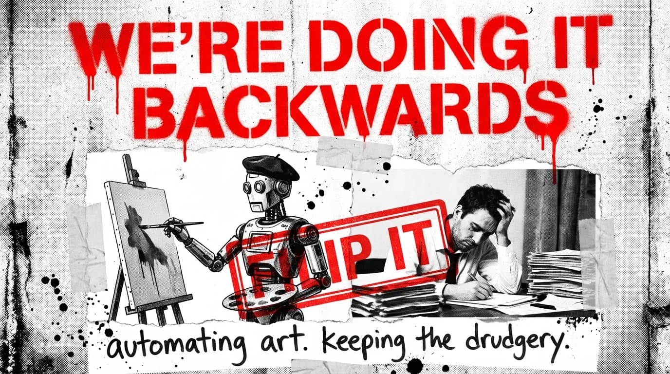 We're doing it backwards.