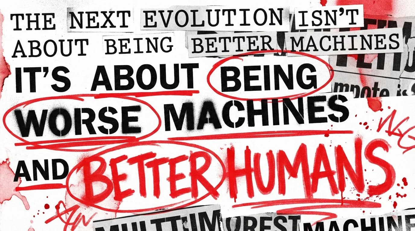 Better humans, not better machines.